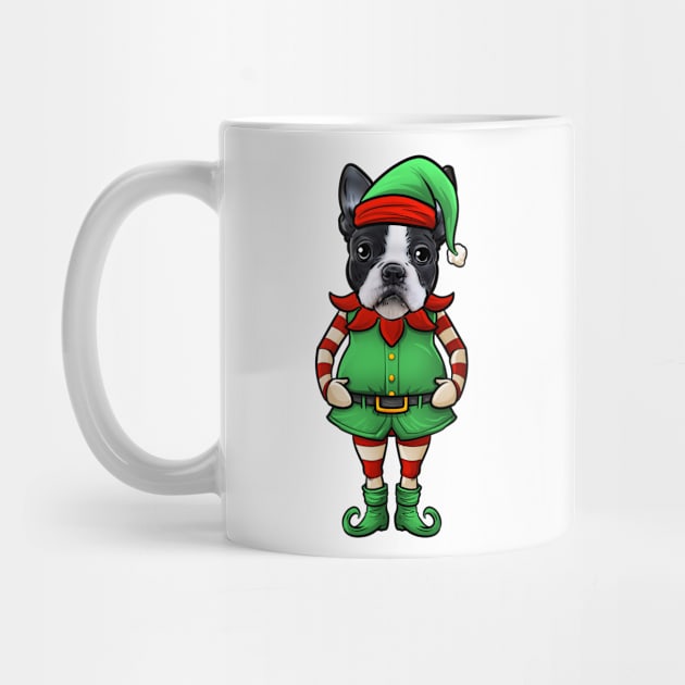 Boston Terrier Christmas Elf by whyitsme